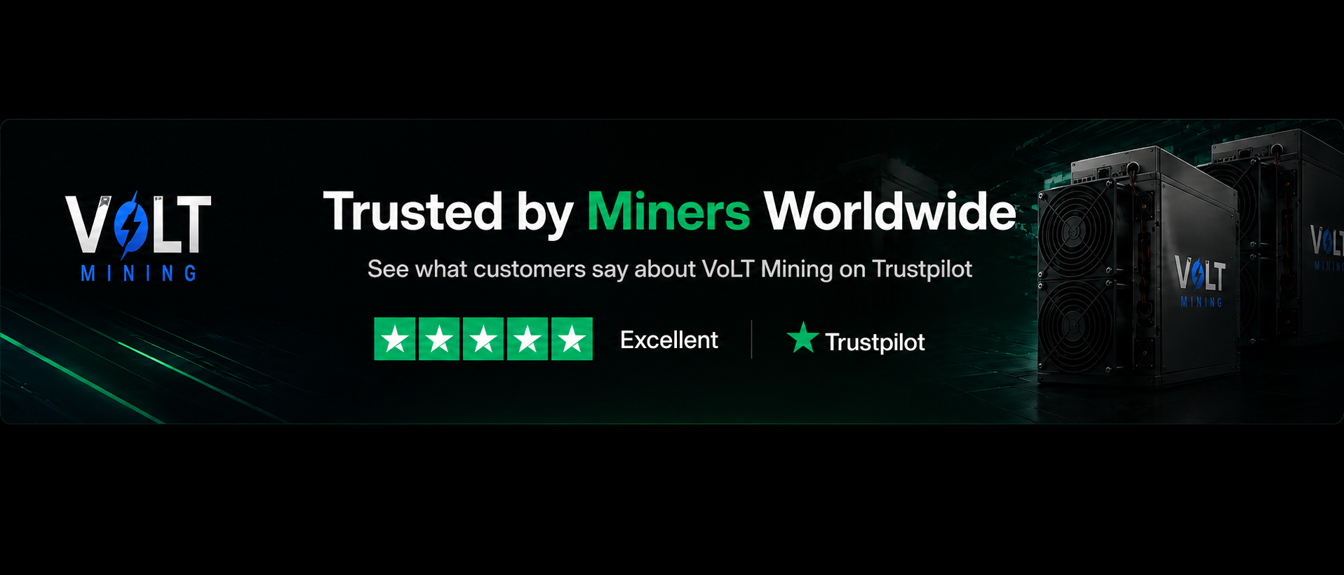 VoLT Mining is trusted by miners worldwide on Trustpilot